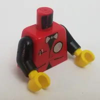 Torso Infomaniac with Bow Tie and Reverse-Italicized i Logo Print, Black Arms, Yellow Hands