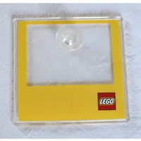 Duplo Doll, Cabinet Door with Knob, with Yellow Border and Lego Logo Print