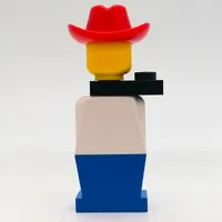 LEGOLAND White Torso, Blue Legs, Red Cowboy Hat, Black Scarf