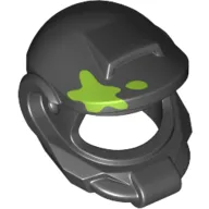 Helmet Elaborate with Lime Paint Spot Print