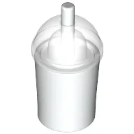 Equipment Cup and Straw with Trans Clear Dome Lid [Plain]