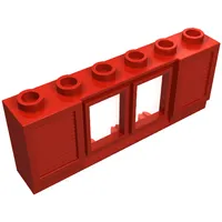 Window 1 x 6 x 2 with Shutters