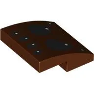 Brick Curved 2 x 2 x 2/3 with Black Spider Eyes print