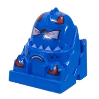 Racer Driver Head, Brick Special 2 x 2 Round, Brown Horns, Triangle Eyes, White Teeth print (Shredd)