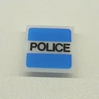 Light Sign 2 x 2 Clip on Back with 'POLICE' Print