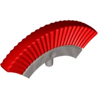 Headwear Accessory Helmet Crest with Pin and Red Plumes Print