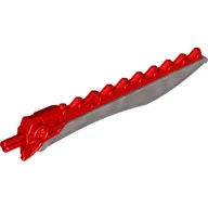 Large Figure Weapon Sword, 11.5L with Sawtooth Back with Flat Silver Blade