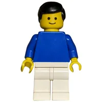 Man - Blue Torso, White Legs, Black Hair