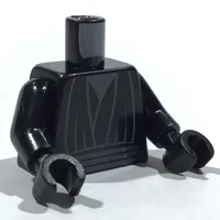 Torso, Silver Robe, '25 YEARS OF LEGO STAR WARS' on Back print, Black Arms and Hands