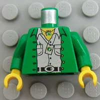 Torso Jacket, White Shirt, and Necklace Print, Green Arms, Yellow Hands