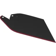 Large Figure Cape, Angled, 3 Holes, Dark Red Border Pattern