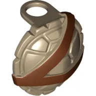 Minifig Neckwear Turtle Shell with Dark Brown Horizontal and Diagonal Belt Print