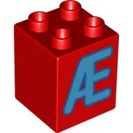 Duplo Brick 2 x 2 x 2 Letter Æ Print