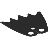 Neckwear Cape, Scalloped 5 Points with Black Back [Spongy Stretchable Fabric]