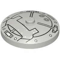 Dish 4 x 4 Inverted [Radar] with Vault Door Print [4854]