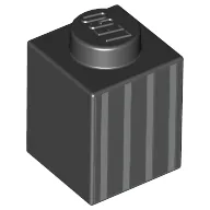 Brick 1 x 1 with 4 Light Bluish Gray Lines print