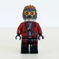 Star-Lord in Dark Red Outfit with Open Jacket and Mask