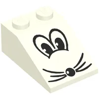 Slope 33° 3 x 2 with Eyes, Nose and Whiskers Print