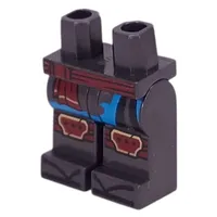 Hips and Pearl Titanium Legs with Dark Red Sash, Knee Caps, Robe Ends, Medium Azure Trim print