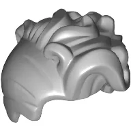 Hair High Bangs, Large Wavy Curls and Small Bun