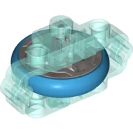 Fly Wheel with Technic Brick 3 x 6 x 2 and Dark Azure Tire [Complete Assembly]