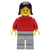 Woman - Red Torso, Light Gray Legs