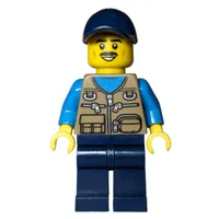 Dark Tan Torso, Dark Blue Legs, Dark Blue Hat