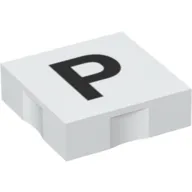 Duplo Tile 2 x 2 with Capital 'P' Print