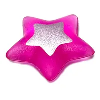 Clikits Icon, Star 2 x 2 Large with Pin, Silver Star Print