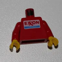 Torso Exxon Logo Print, Red Arms, Yellow Hands