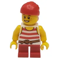 Pirate - Short Red Legs, Red Bandana