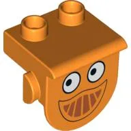 Duplo Plate 1 x 2 with Overhang with Eyes and Smile Print (Dizzy)