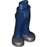 Minidoll Hips and Trousers with Back Pockets and Dark Red Legs, Black Shoes print