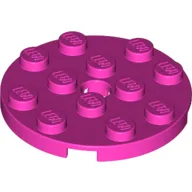 Plate Round 4 x 4 with Pin Hole
