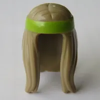 Hair and Headband, Long, Lime Headband Print