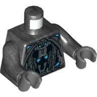 Torso Armor Robot with Blue and Light Bluish Gray Print, Pearl Titanium Arms, Dark Bluish Gray Hands