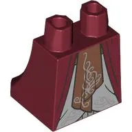 Hips and Legs Under Dress/Robe with Light Bluish Grey/Dark Orange Under Dress print