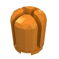 Brick Round 2 x 2 x 2 Dome Top with Cross Cut Slots