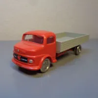 HO Scale Mercedes Open Bed Truck - Gray Flatbed