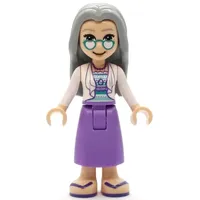 Nora - White Top,  Medium Lavender Dress, Light Bluish Grey Hair