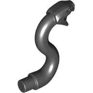 Animal, Snake Head with Open Mouth, Fangs and Curved Neck with Bar