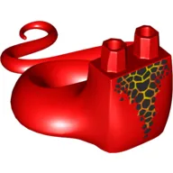 Lower Body with Tail, Yellow and Black Scales Print