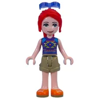 Mia - Dark Purple Top, Olive Green Skirt, Sunglasses