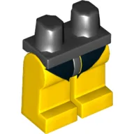 Hips and Yellow Legs with Black Short Swimsuit Print