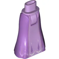 Minidoll Hips and Full Length Skirt with Medium Lavender Under Dress, White Decorations