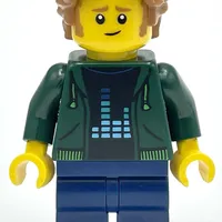 Dark Green Torso, Dark Blue Legs, Medium Nougat Hair