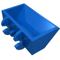 Construction Vehicle Bucket Smooth 2 x 4 x 1