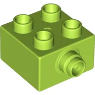 Duplo Brick 2 x 2 - Grooved Pin on Side