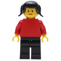 Woman, Plain Red Torso, Black Legs, Black Hair