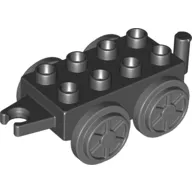 Duplo Train Base 2 x 4 with Dark Bluish Gray Wheels
